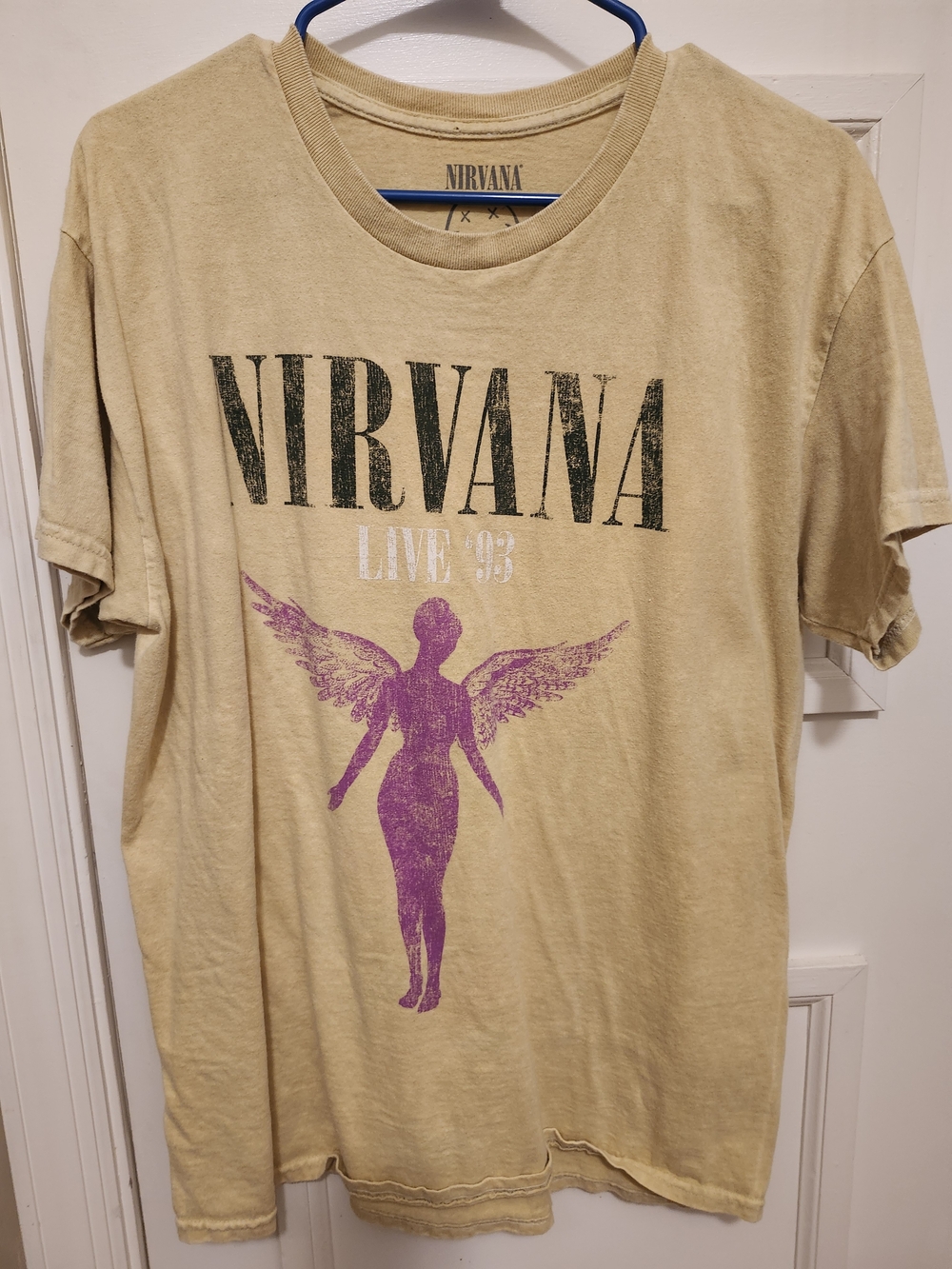 NIRVANA Beige Short Sleeve Tee Graphic